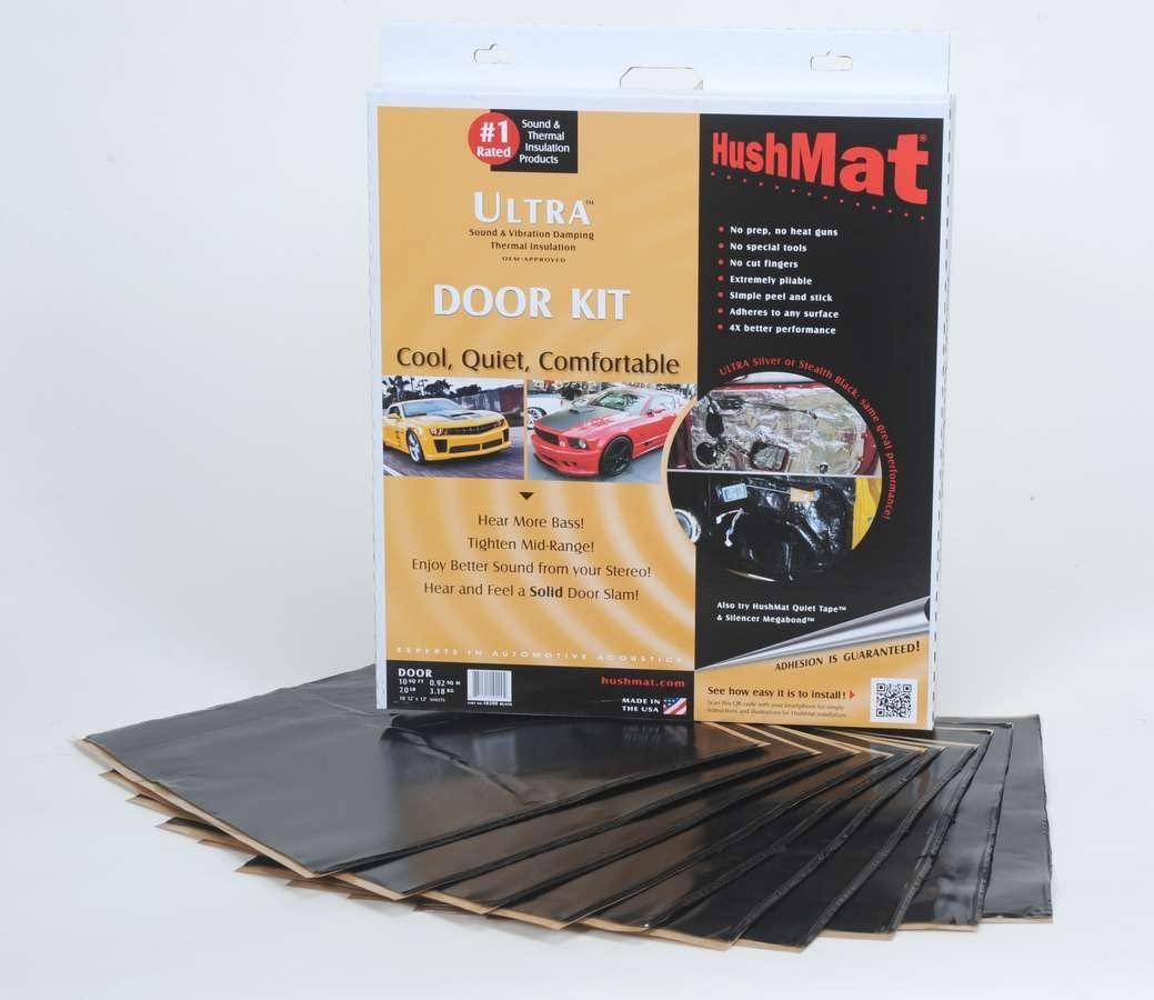 HushMat 10200 Ultra Black Foil Door Kit Best Sound Deadening Material for Cars