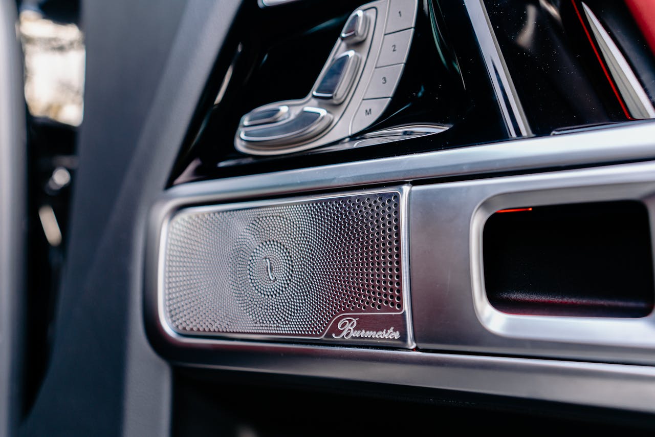 Close-up of a Speaker on a Car Door