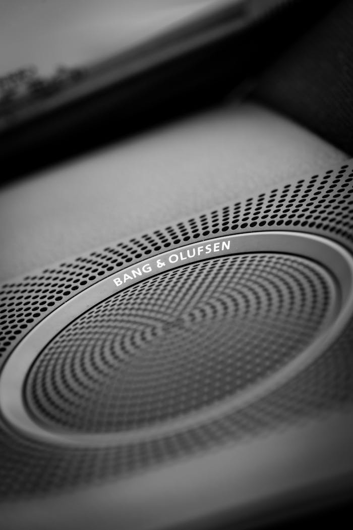 Close-up of a Speaker in an Audi 